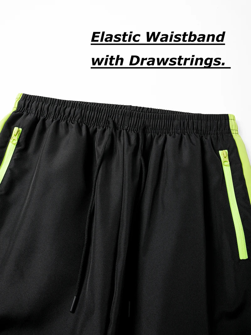 Men's Colorblock Patchwork Sports Pants with Zipper Side Pockets Spring Fall Breathable Quick Dry Hiking Running Trousers - Buy online at  Vibe In Cart.