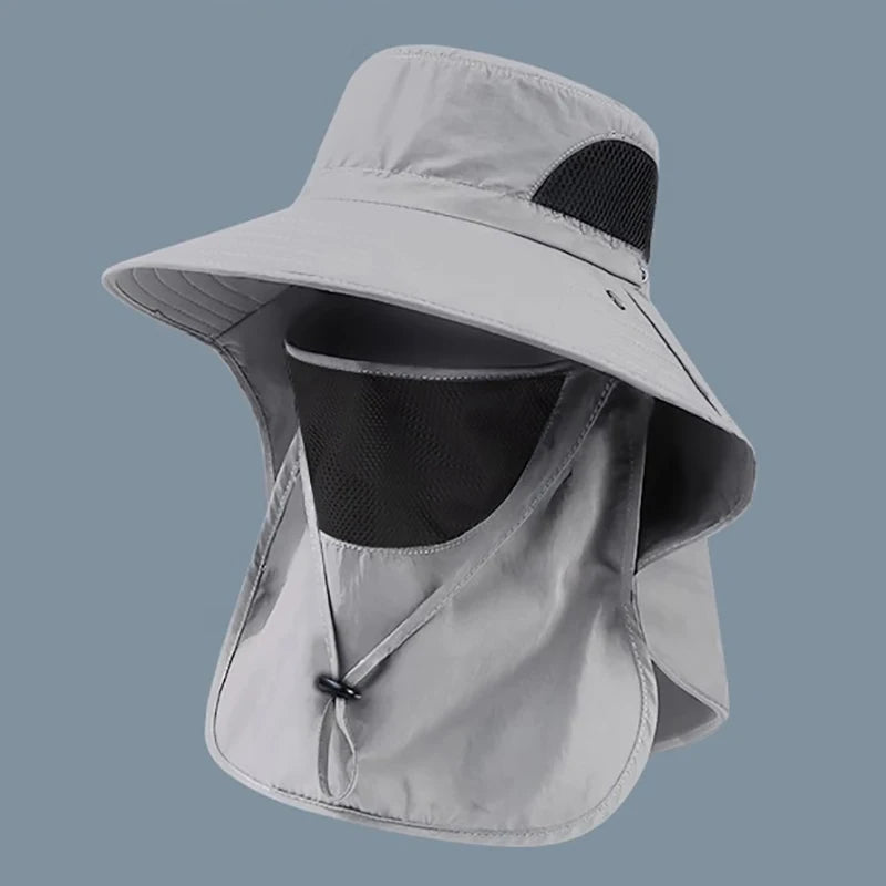 Summer Sun Hats UV Protection Outdoor Hunting Fishing Cap For Men Women Hiking Camping Visor Bucket Hat Neck Flap Fisherman Hat - Buy online at  Vibe In Cart.