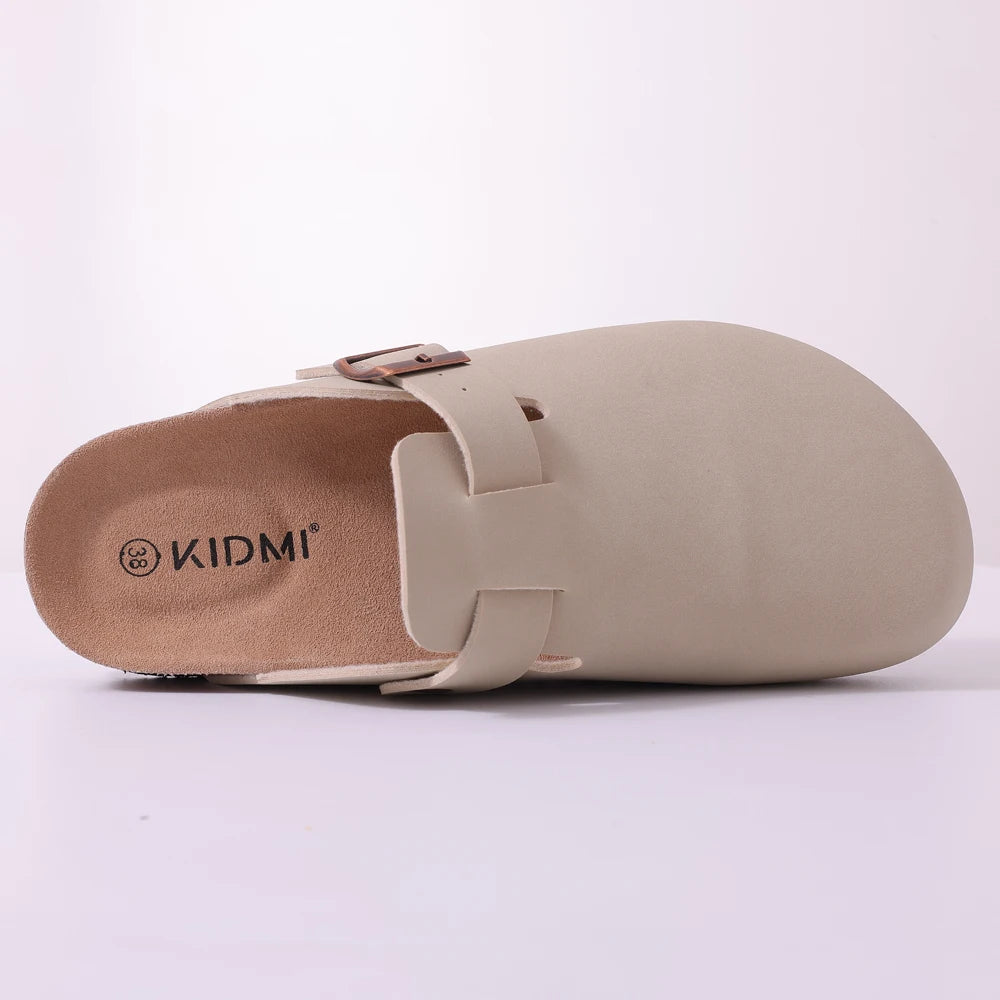 Women's Low Heel Mules Slippers with EVA Insole and Suede Lining