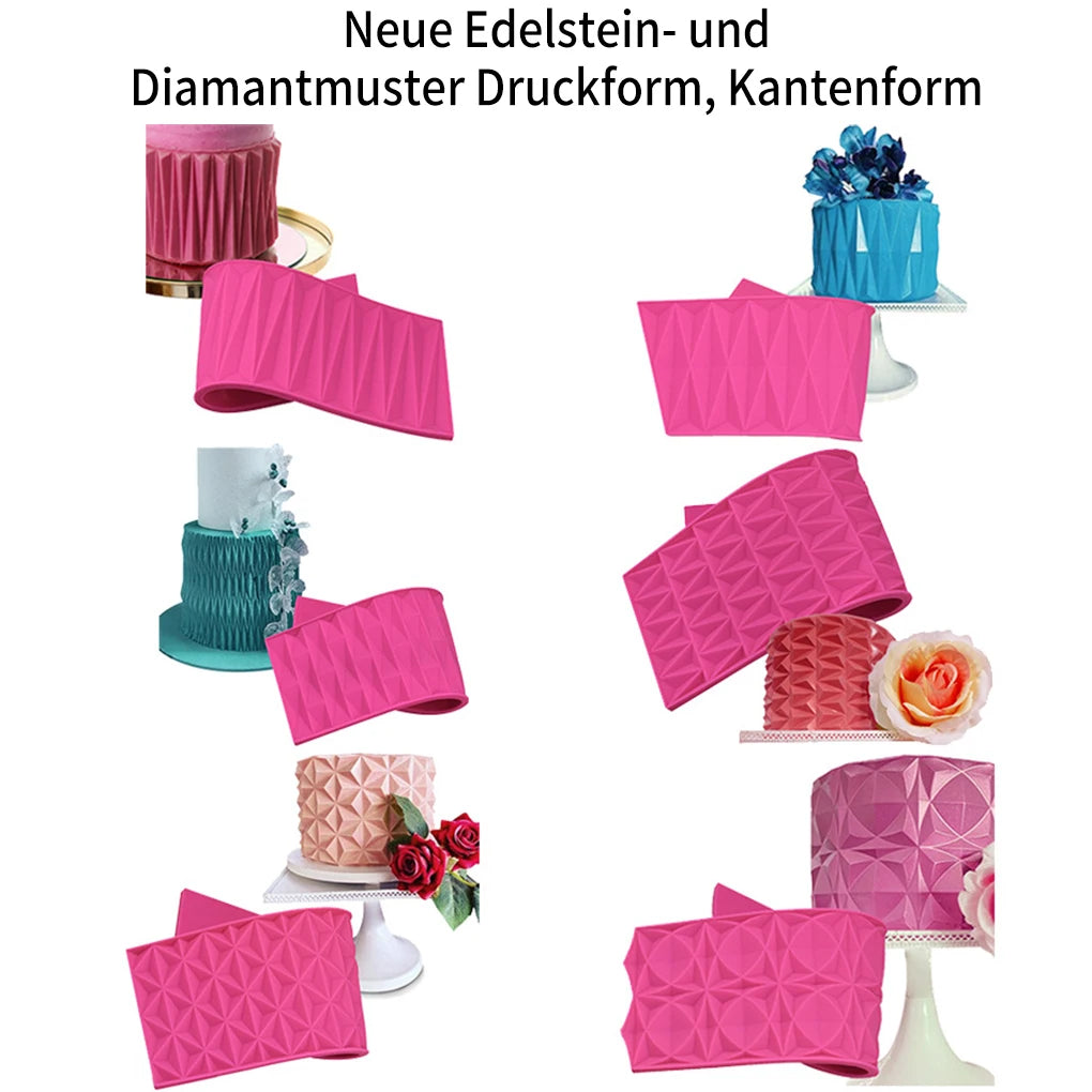 Silicone Mould Fondant Cake Side Lace Mat DIY Border Bakeware Type 4 - Buy online at  Vibe In Cart.