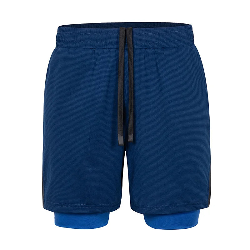 men's Fitness double-deck training Sports Shorts Summer 2 in 1 Quick Dry Gym Beach Pants Running Shorts Outdoor men Sweatpants - Buy online at  Vibe In Cart.