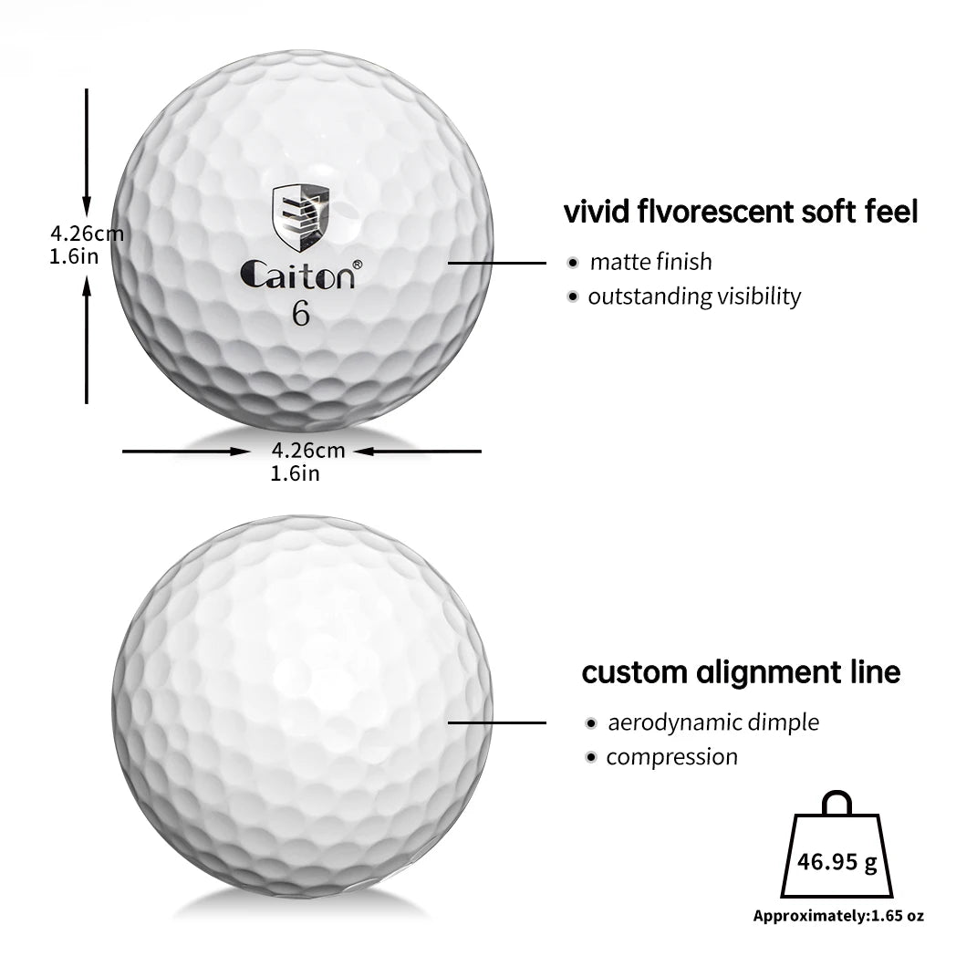 Caiton 50pcs 3-Layer Golf Balls - 332 Dimple, Max Distance, Spin Control, Durable, Accurate - Ideal for Training & Play - Buy online at  Vibe In Cart.