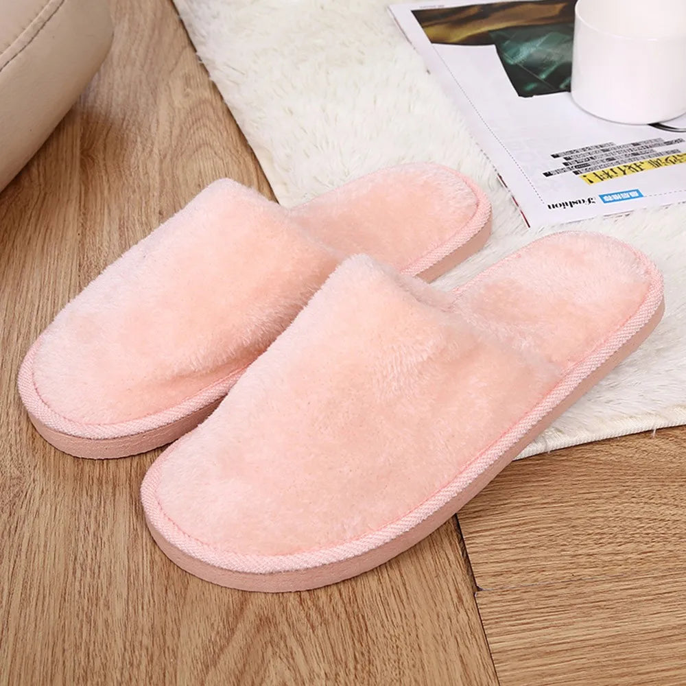 Men's Winter Slippers Warm Bedroom Plush Shoes Home Floor Soft Indoors Thin Velvet Solid Color Non Slip Half Drag Slipper - Buy online at  Vibe In Cart.