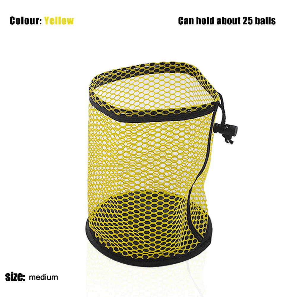 Nylon Drawstring Mesh Net Golf Ball Bag for 12-50 Balls