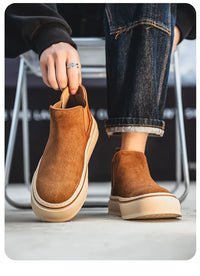 Mens Oxford Boots Stylish High Top Sneakers Casual Sports Shoes British Style - Buy online at  Vibe In Cart.