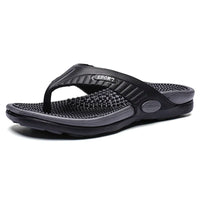 Men's Outdoor Massage Slippers with EVA Insole and Low Heel