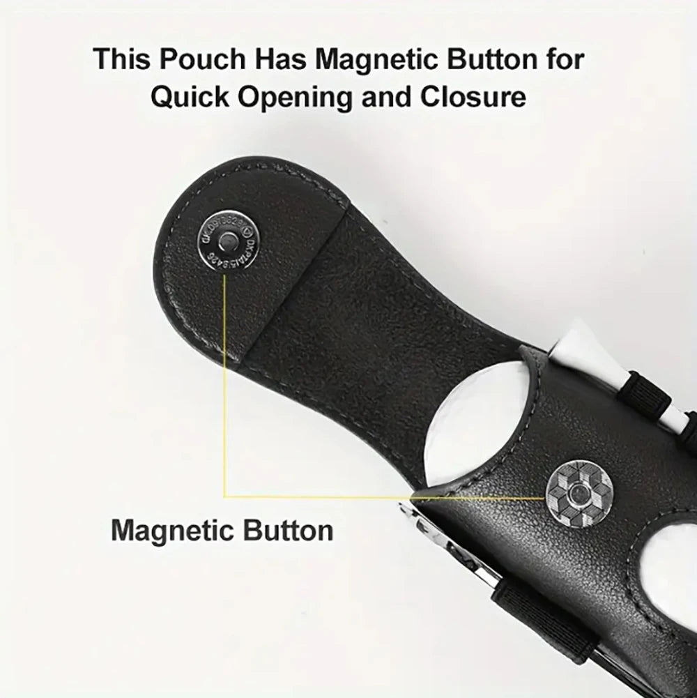 Mini PU Golf Ball Waist Holder Storage Pouch, 1 Piece