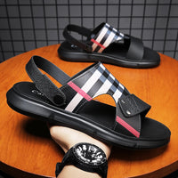 Sandals Men's 2025 New Summer Casual Beach Shoes Indoor and Outdoor Wear Two-Wear Lightweight One-Line Sandals - Buy online at  Vibe In Cart.