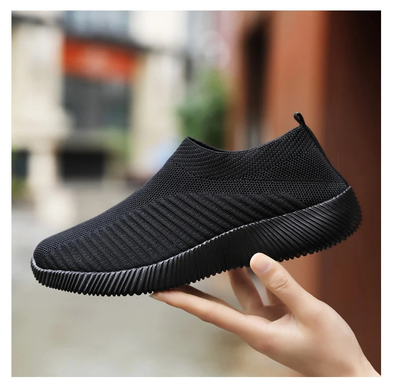 Women's Solid Color Sneakers Breathable Mesh Woven Outdoor Lightweight Low Top Walking Running Sports Socks Shoes - Buy online at  Vibe In Cart.