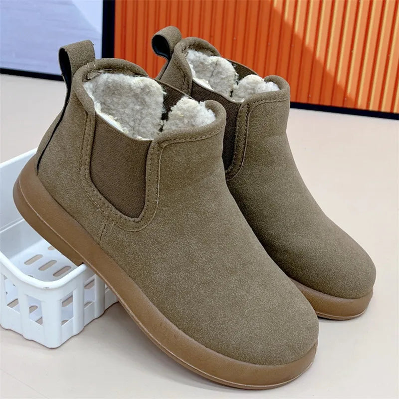 Crestar Winter Fur Snow Boots For Women Outdoor Warm Comfort Fuzzy Cotton Shoes Fashion Plush Ladies Boots Fluffy House Slippers - Buy online at  Vibe In Cart.