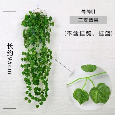 Hanging Plastic Simulation Vine Plant Pendant for Outdoor Use
