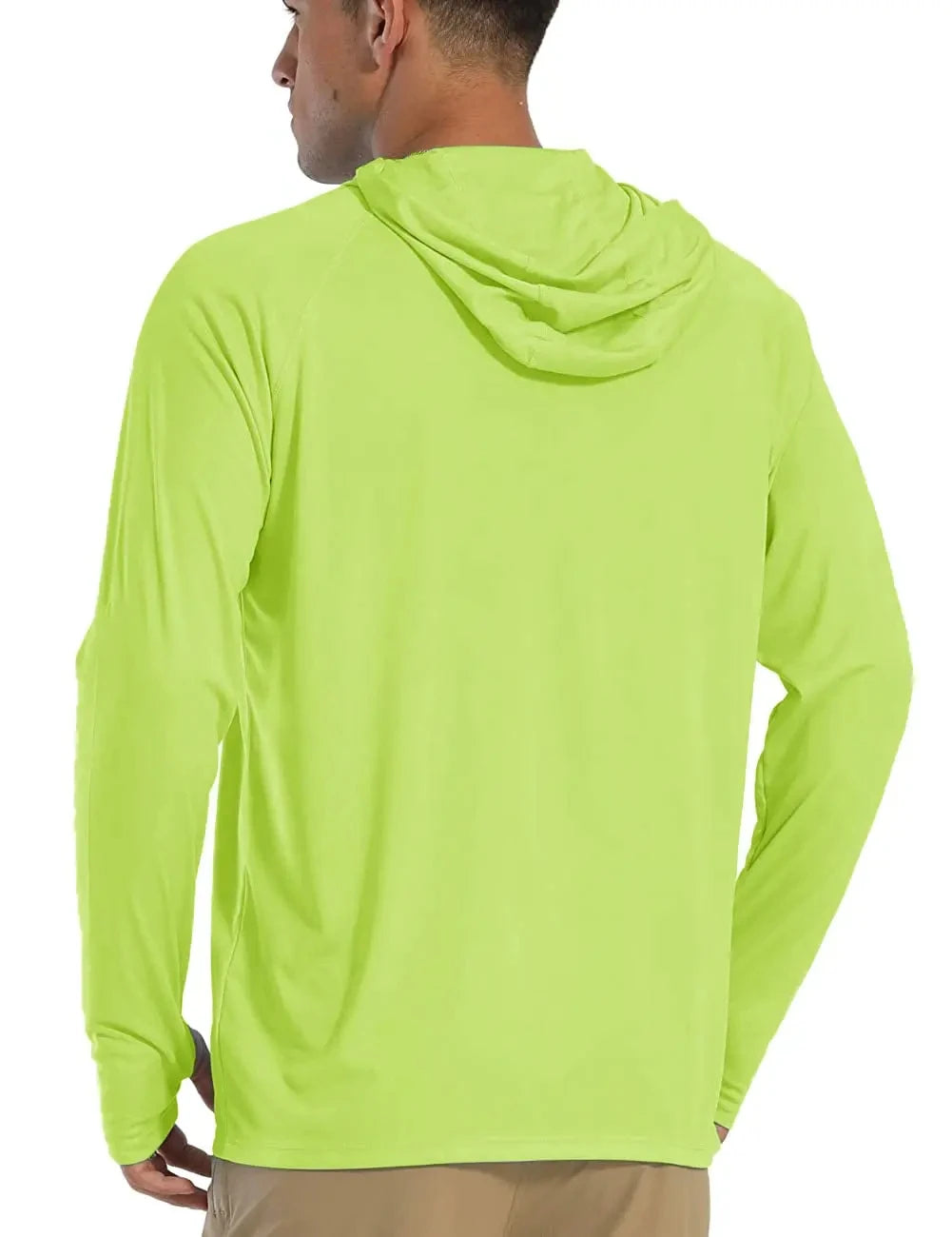 Men's Breathable Long Sleeve Hooded T-Shirt with UV Protection and Quick Dry