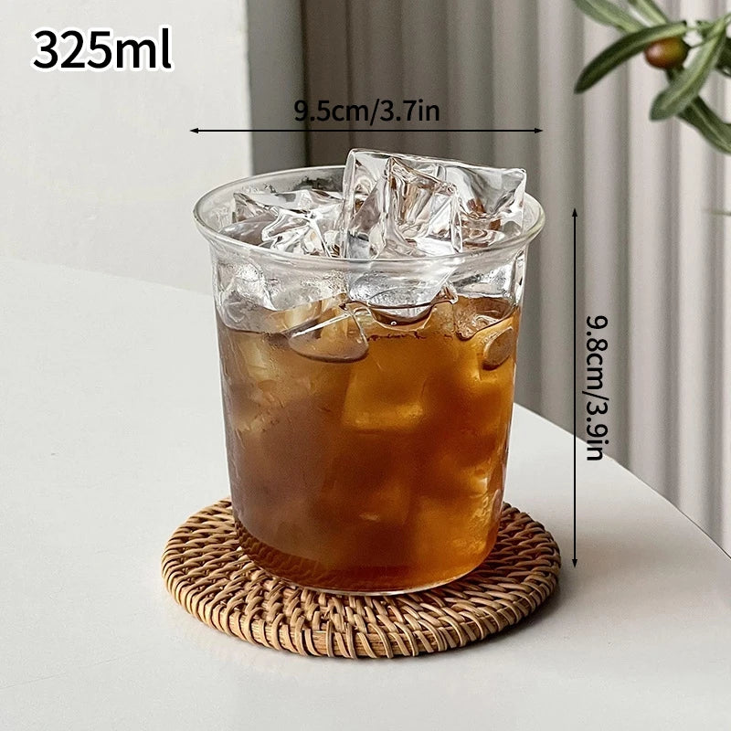 Round Glass Cup for Cold Beverages, Wine, and Cocktails