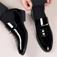 Mens Dress Shoes Formal Business Oxford High Gloss Patent Slip On Loafers Comfortable Casual Driving Boat Shoe For Men - Buy online at  Vibe In Cart.