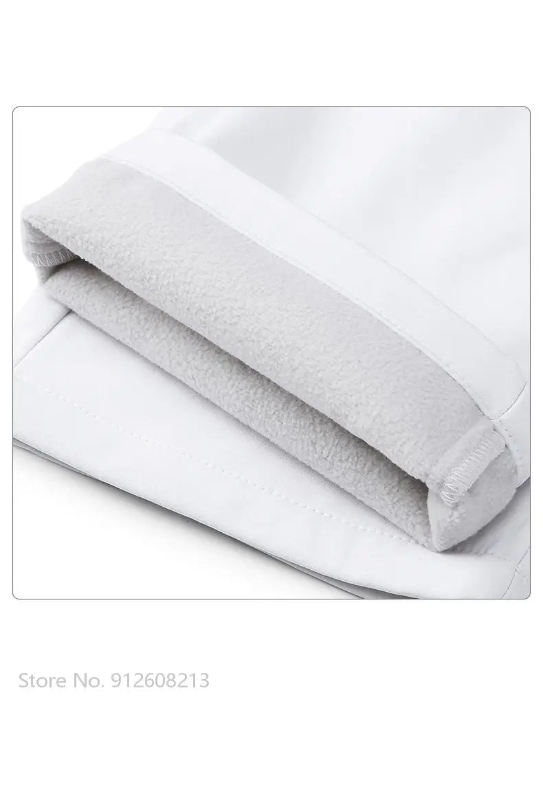 Men's Waterproof Fleece Winter Pants Straight Fit