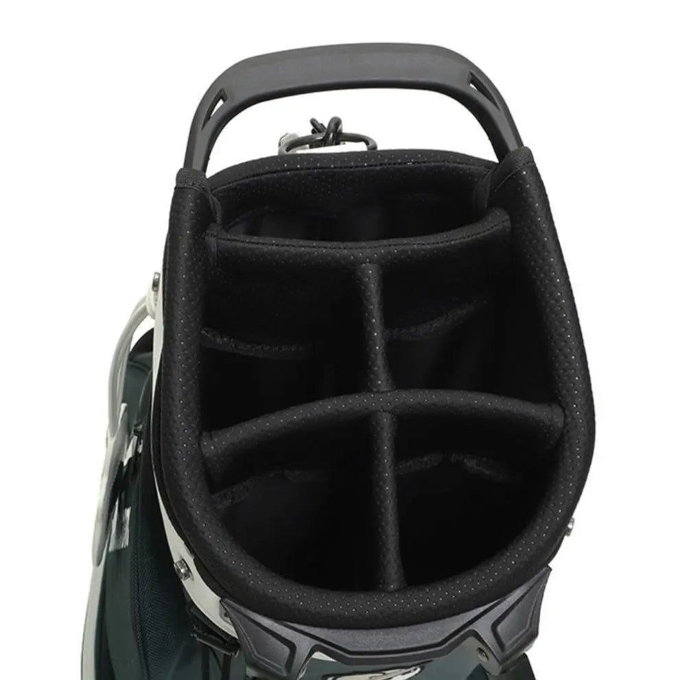 Unisex Dark Green Waterproof Leather Golf Stand Bag