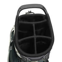 Unisex Dark Green Waterproof Leather Golf Stand Bag