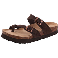 Men's Arch Support Slides Sandals With Adjustable Buckle