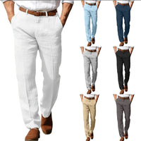 Men's Formal Linen Summer Pants Straight Tube Solid Color Comfortable Breathable Formal Business Fashion Basic Style Trousers - Buy online at  Vibe In Cart.