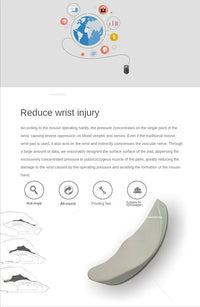 Ergonomic Silicon Gel Non-Slip Mouse Pad with Wrist Rest