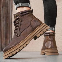 New Autumn Winter Men High Top Shoes Fashion Motorcycle Boots Outdoor Leisure Ankle Boots Comfortable Man Lace-Up Botas Sneakers - Buy online at  Vibe In Cart.
