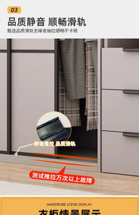 New Luxury Wardrobe Drawers Wooden Sliding Doors Gray Organization Wardrobe Modern Storage Kleiderschrank Bedroom Furniture - Buy online at  Vibe In Cart.