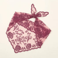 Adult Women's Triangular Lace Polyester Hair Scarf Accessory