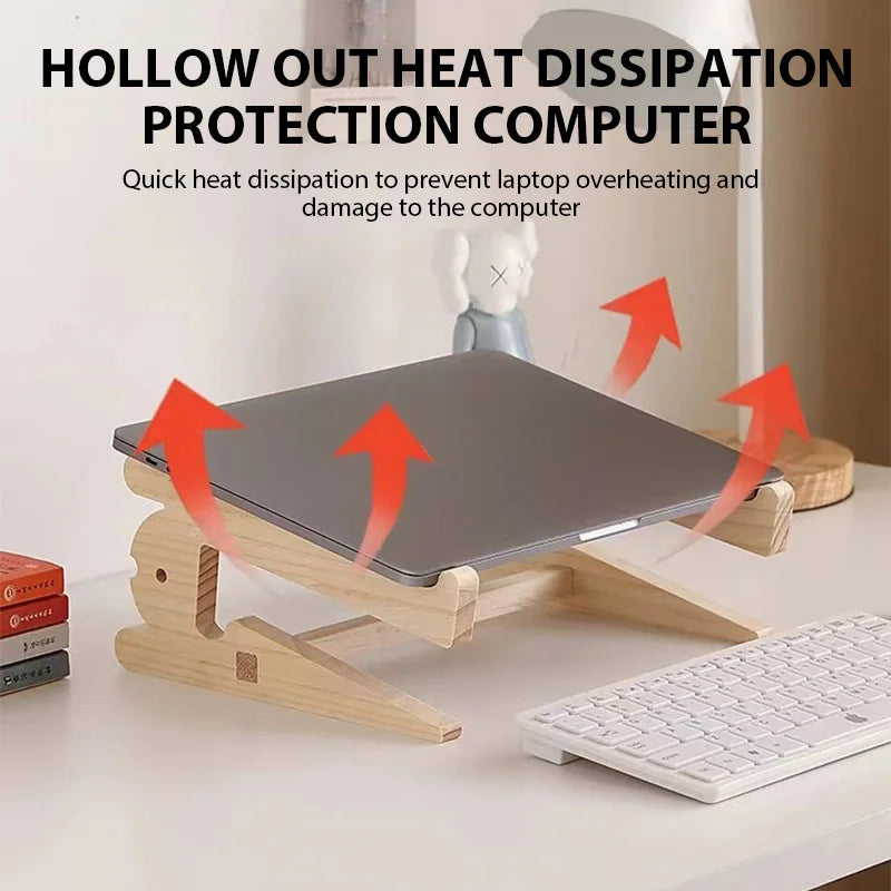 Laptop Stand with Removable Bracket and Cooling Base in ABS Plastic