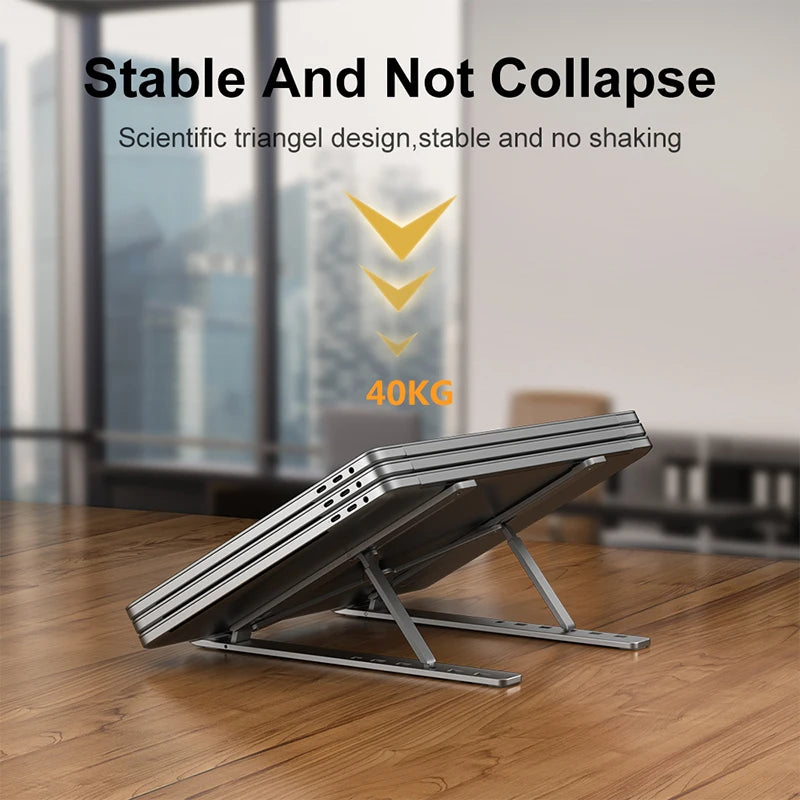 Adjustable Aluminum Alloy Laptop Stand Foldable Portable