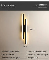 LED Bedroom Wall Lamp Wall Sconces Copper Line Pipe Acrylic Lampshade Indoor Lighting for Living Room Corridor Light Fixture - Buy online at  Vibe In Cart.