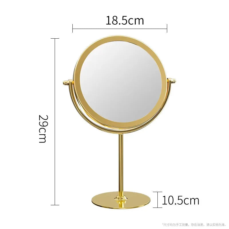 360 Degrees Rotate Iron Desktop Mirror Texture Ladies Makeup Mirror Creative Iron Mirror Strong Sense Of Style - Buy online at  Vibe In Cart.