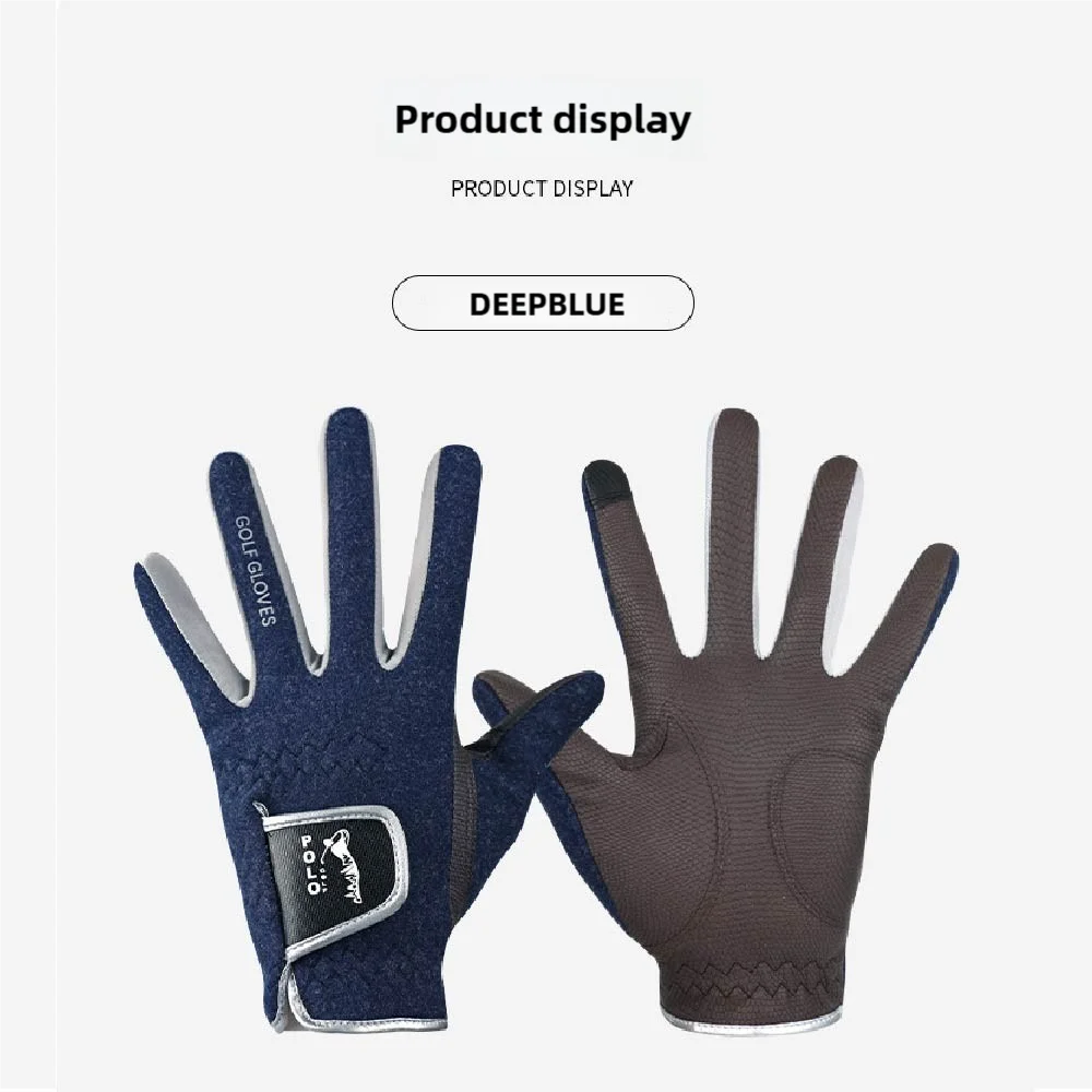 1 Pair Men Winter Warm Fleece Golf Gloves Outdoor Sports Touch Screen Gloves Non-slip Full Fingers Mittens Palm Protection - Buy online at  Vibe In Cart.