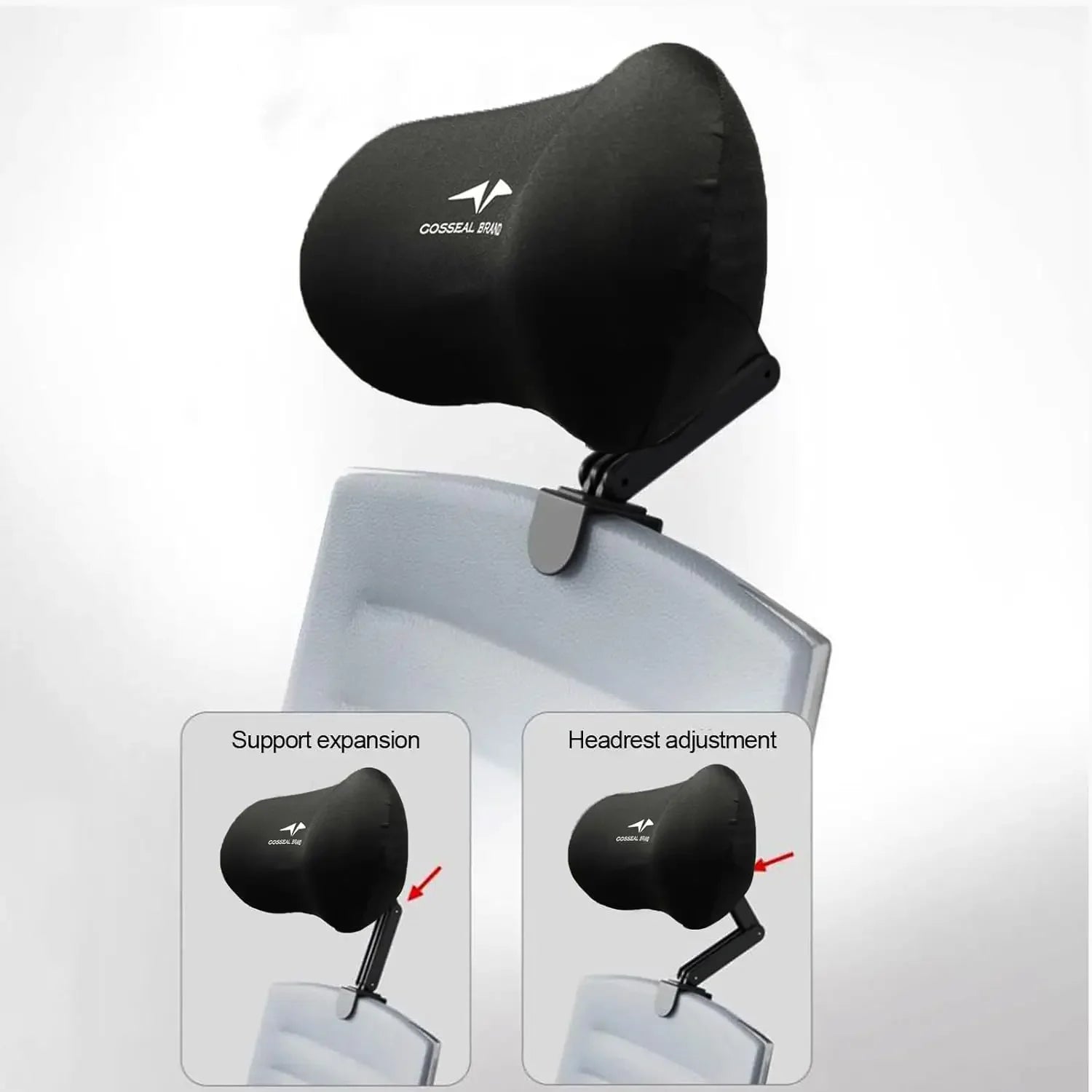 For Ergonomic Office Chair Headrest Attachment Universal, Sponge Head Pillow Adjustable Height & Angle, Upholstered Headrest GZ - Buy online at  Vibe In Cart.