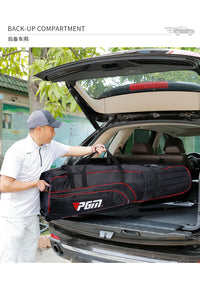 Foldable Nylon Golf Travel Bag with Wheel and Stand