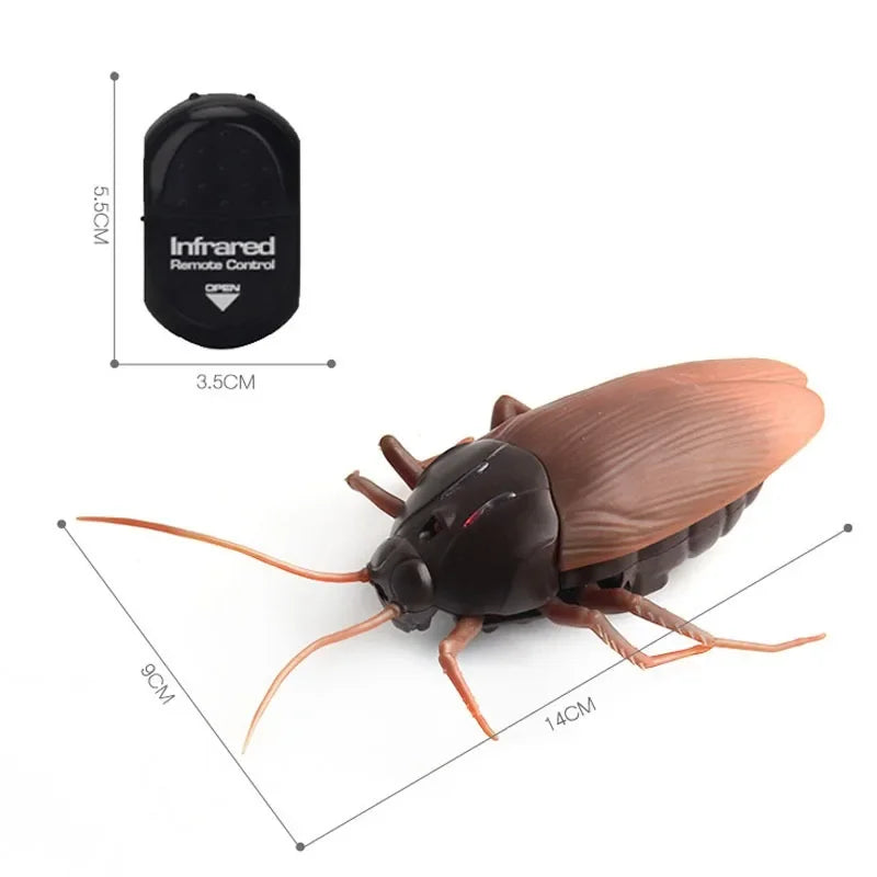 Trick Electric Cockroach Pet RC Simulation Animal Robotic Remote Control Ant Toy Halloween Xmas Mini Gift for Adult Prank Insect