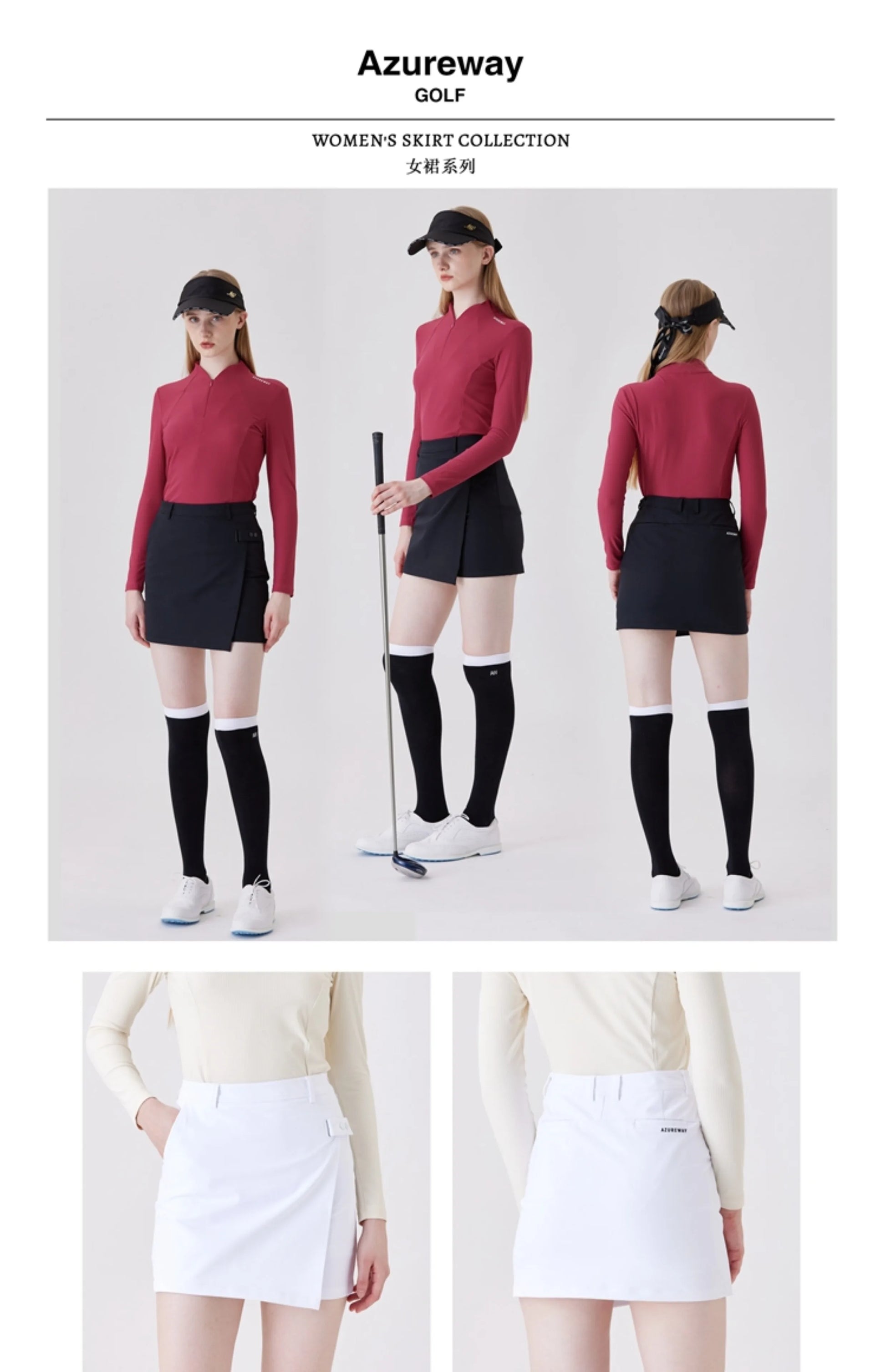 Azureway Golf Short Skirt Fashion Irregular Skort Quick-drying Breathable Women's Anti-light Culottes Sports Casual Golf Wear - Buy online at  Vibe In Cart.