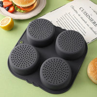 Hamburger Baking Mold Silicone mould Food Grade Bread Bun Baked Plate Non-Stick cake Pan Home Kitchen Bakeware BPA Free - Buy online at  Vibe In Cart.