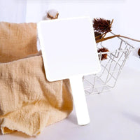 Eyelash Extension Handheld Makeup Mirror Square Makeup Vanity Mirror with Handle Hand Mirror SPA Salon Compact Mirrors - Buy online at  Vibe In Cart.