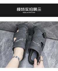 Men's Baotou Sandals Summer new Outdoor Cool Breathable Anti slip Waterproof Beach Shoes Soft Sole Fashion Dual purpose Slippers - Buy online at  Vibe In Cart.