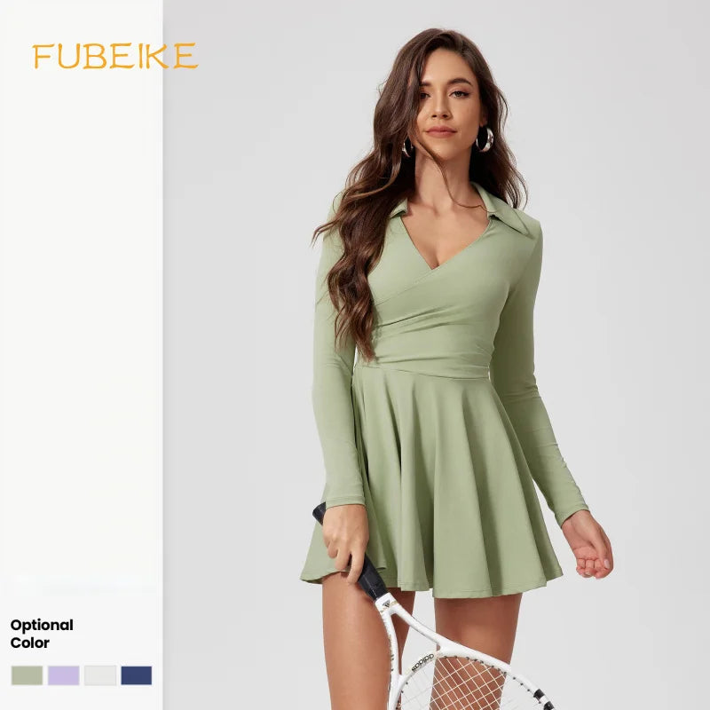 FUBEIKE Tennis Clothes Dress To Use With Tennis Skirt Woman Dresses Luxury Women 2024 Women's Golf Wear Exercise Yoga Clothing - Buy online at  Vibe In Cart.