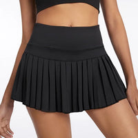 Summer Women Tennis Pleated Skirt With Inner Lining High Waist Double Layer Design Sport Sexy Fitness Yoga Dancing Shorts - Buy online at  Vibe In Cart.