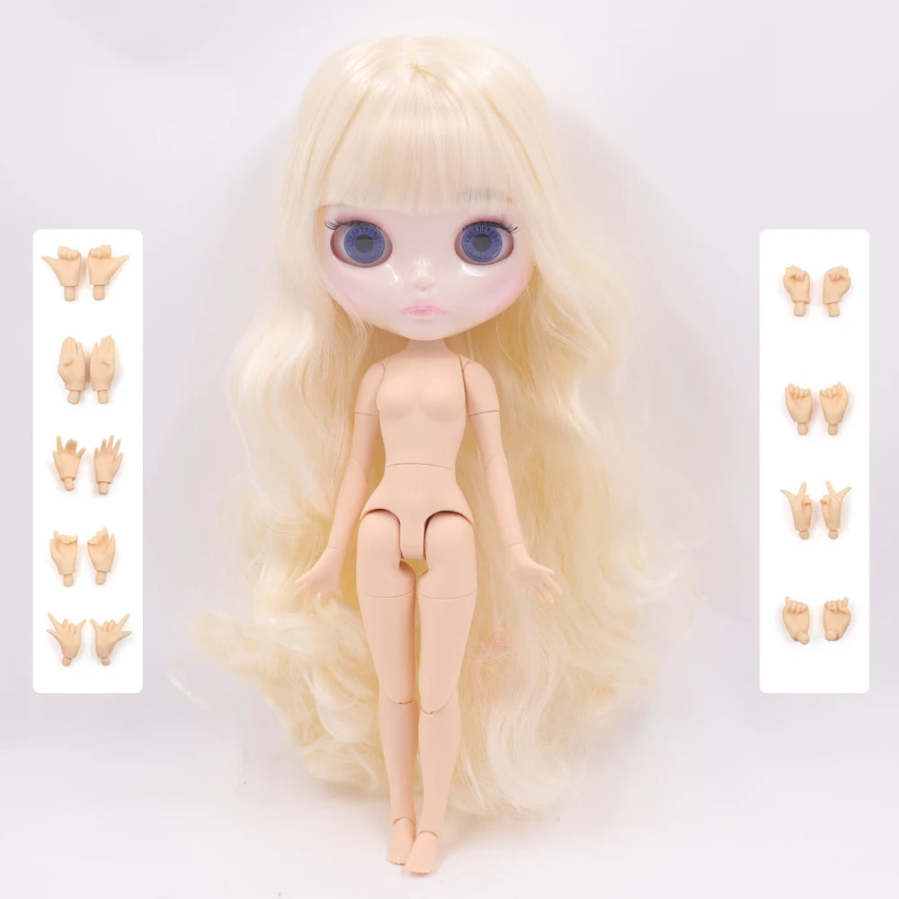 1/6 Scale 30CM ABS Articulated BJD Doll with Extra Hands and Natural Shiny Face for Girls