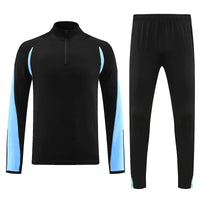 Long Sleeve Polyester Football Tracksuit Set for Men with Jacket and Pants