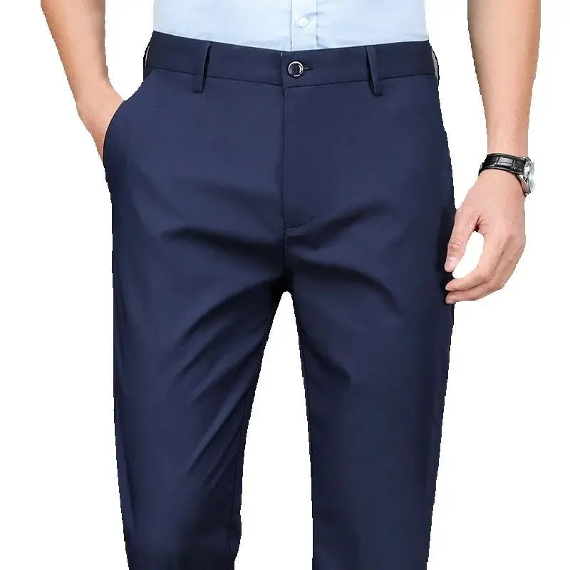Male Pants Stretch Solid Black Smart Casual Men's Trousers Office Quick Dry Suit Pants New Spring Autumn Korean Straight Pants - Buy online at  Vibe In Cart.