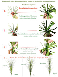 Artificial Reed Grass Large Fake Onion Grass Plants Tropical Green Plants Leaves Bouquet PVC Grass For Wedding Garden Offic - Buy online at  Vibe In Cart.