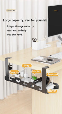 Telescopic Under Desk Metal Cable Management Tray for Home Office