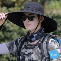 Large Brim Polyester Sun Hat UV Protection Breathable Mesh Cap Foldable Men and Women Outdoor Fishing Hiking Beach Caps - Buy online at  Vibe In Cart.