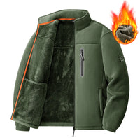 Men's Outdoor Fleece Jacket Thickened Autumn Winter Casual Versatile Comfortable Style Zipper Closure Long Sleeve Unisex Outwear - Buy online at  Vibe In Cart.