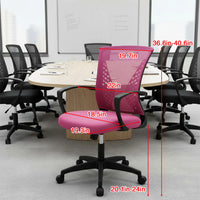 Office Chair Mesh Chair Ergonomic Computer Desk Chair Mid Back Swivel Lumbar Support with Armrest - Buy online at  Vibe In Cart.