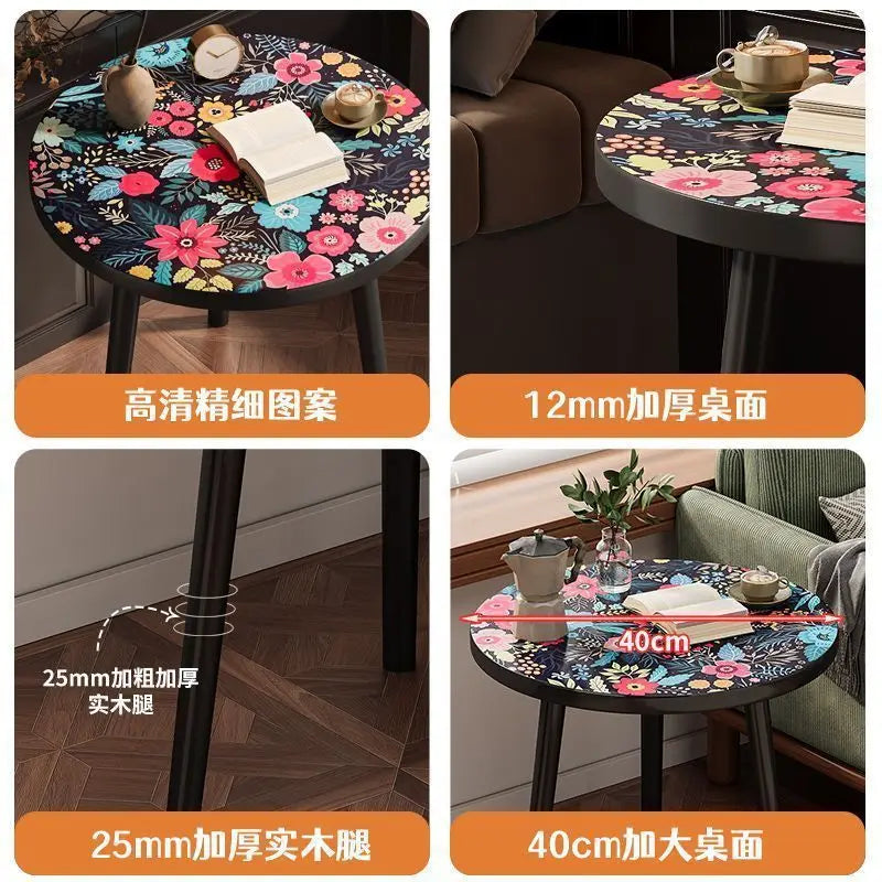 Mandala Coffee Table Removable Mini Desk Wooden Coffee Side Table Living Room Furniture Sofa Bedside Round Table Bedroom Home - Buy online at  Vibe In Cart.